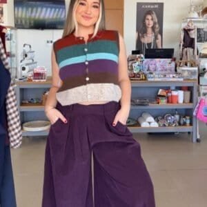 PANTALÓN PANA MORADO