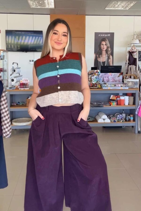 PANTALÓN PANA MORADO