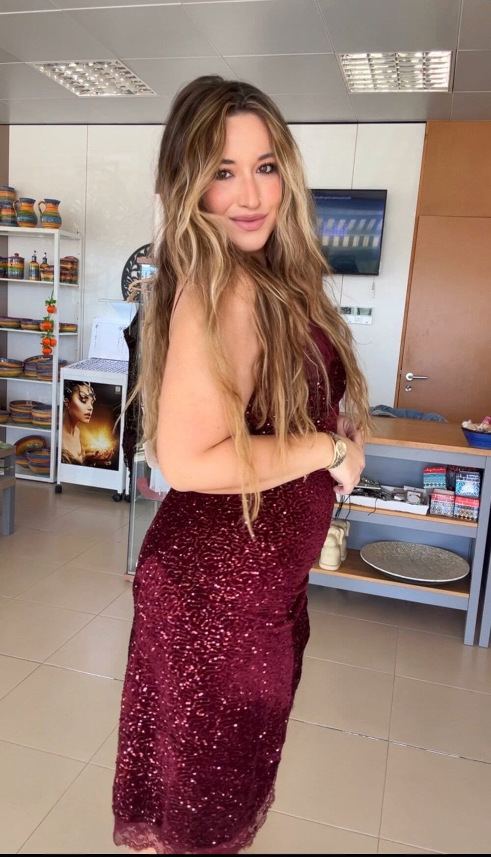 VESTIDO LENTEJUELAS BURDEO