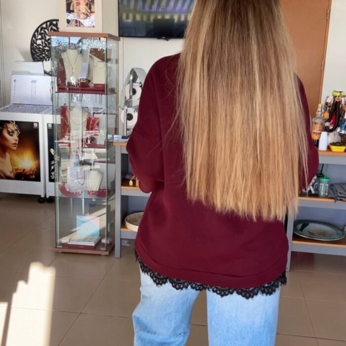 SUDADERA TEDDY GRANATE