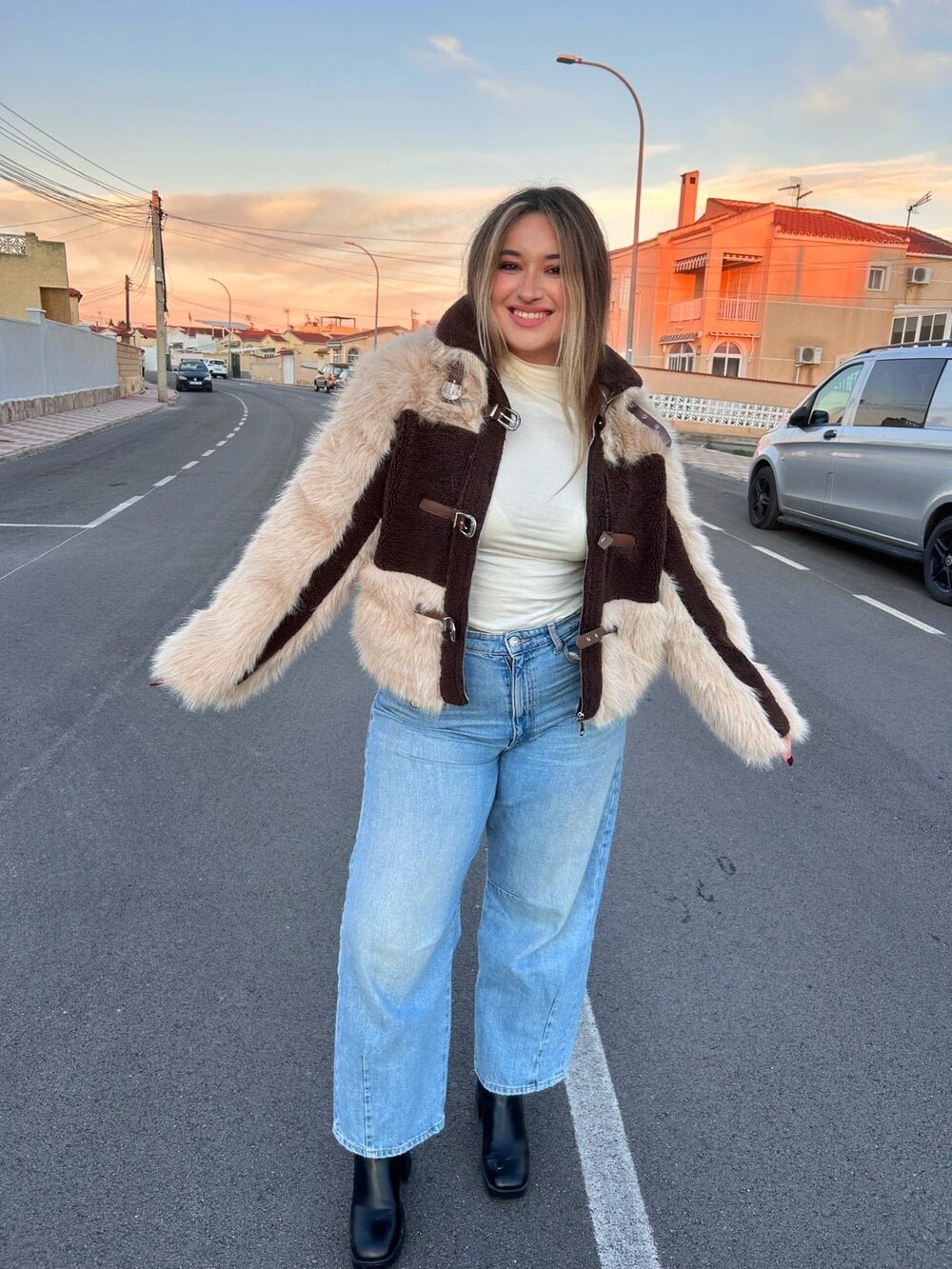 ABRIGO HEBILLA COMBINADO