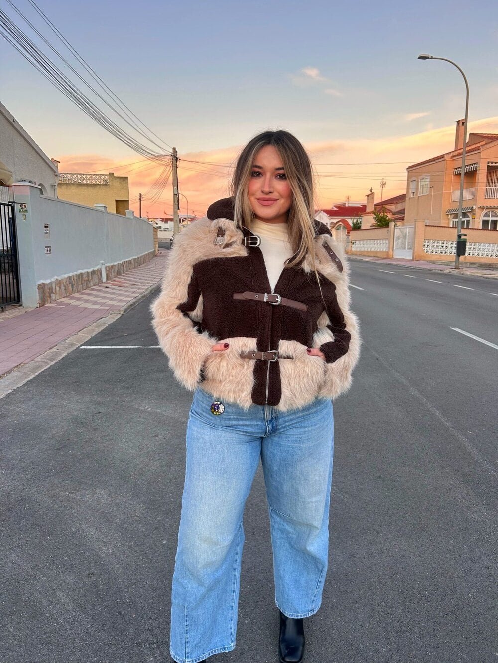 ABRIGO HEBILLA COMBINADO