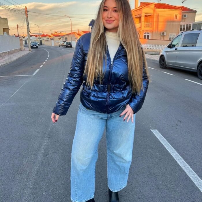 ABRIGO AZUL METALIZADO