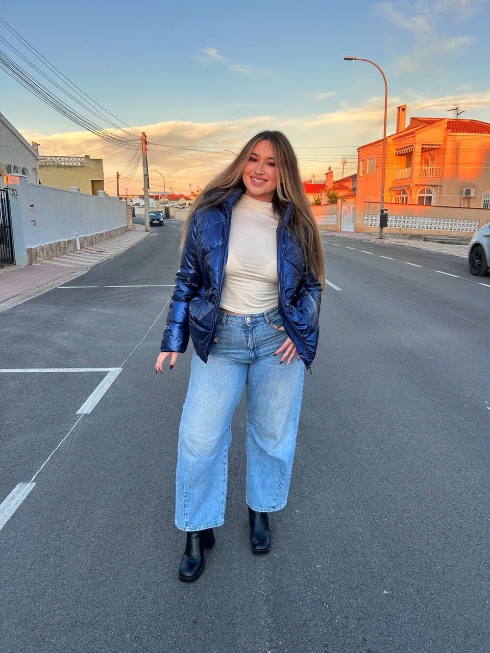 ABRIGO AZUL METALIZADO