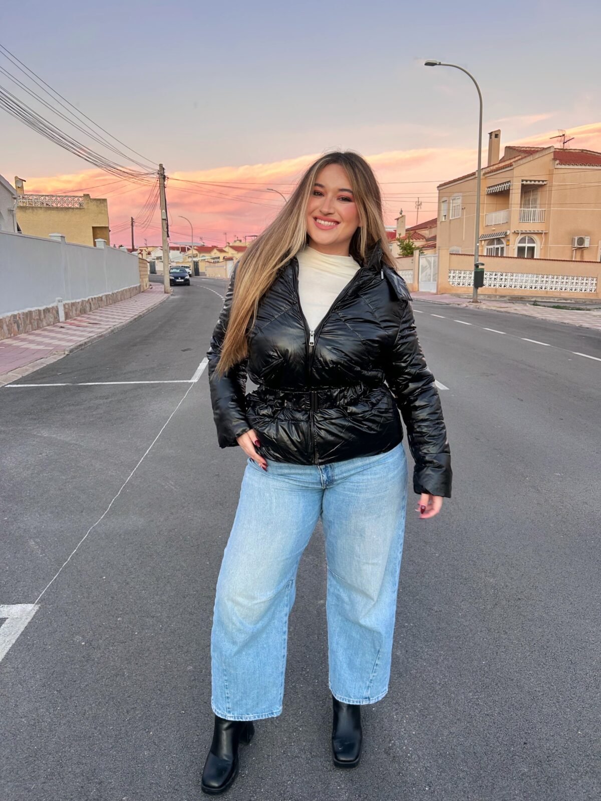 ABRIGO NEGRO METALIZADO