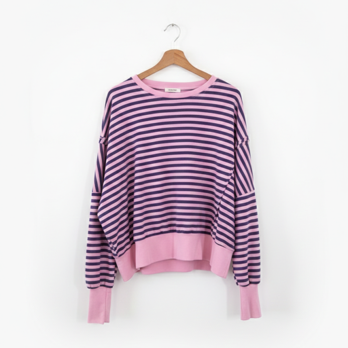 SUDADERA COMBINADA ROSA Y MORADO