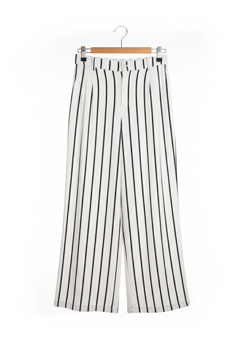 PANTALÓN RAYAS BLANCO Y NEGRO