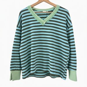 SUDADERA RAYAS VERDE Y AZUL