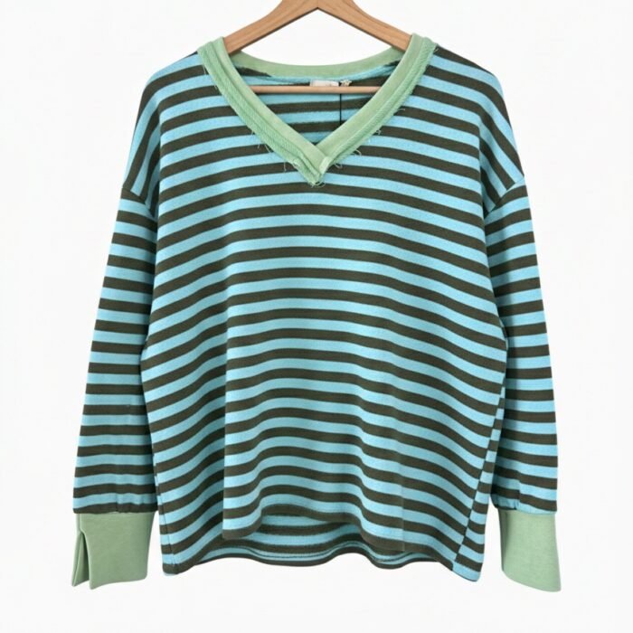 SUDADERA RAYAS VERDE Y AZUL