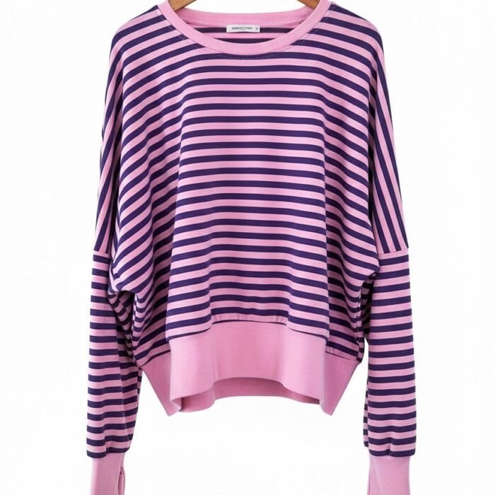 SUDADERA COMBINADA ROSA Y MORADO