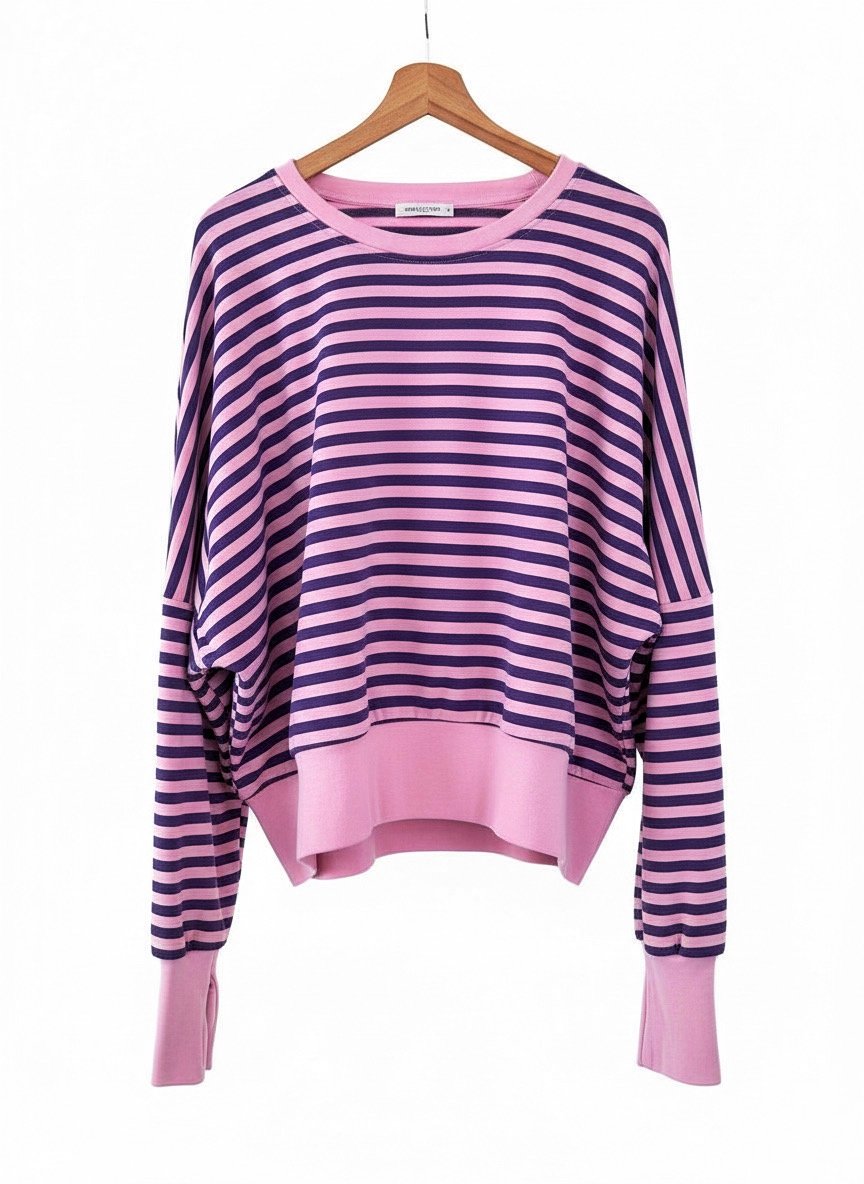 SUDADERA COMBINADA ROSA Y MORADO