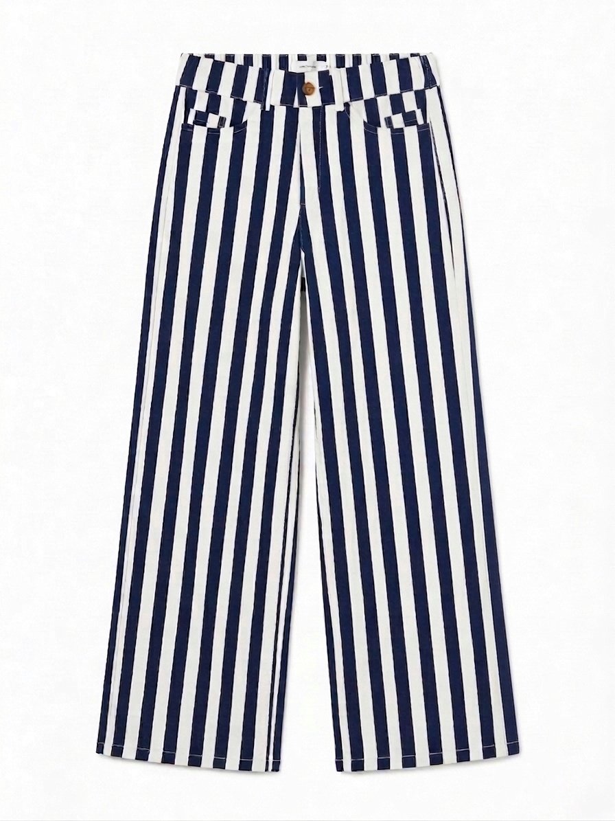 PANTALÓN RAYAS AZUL MARINO