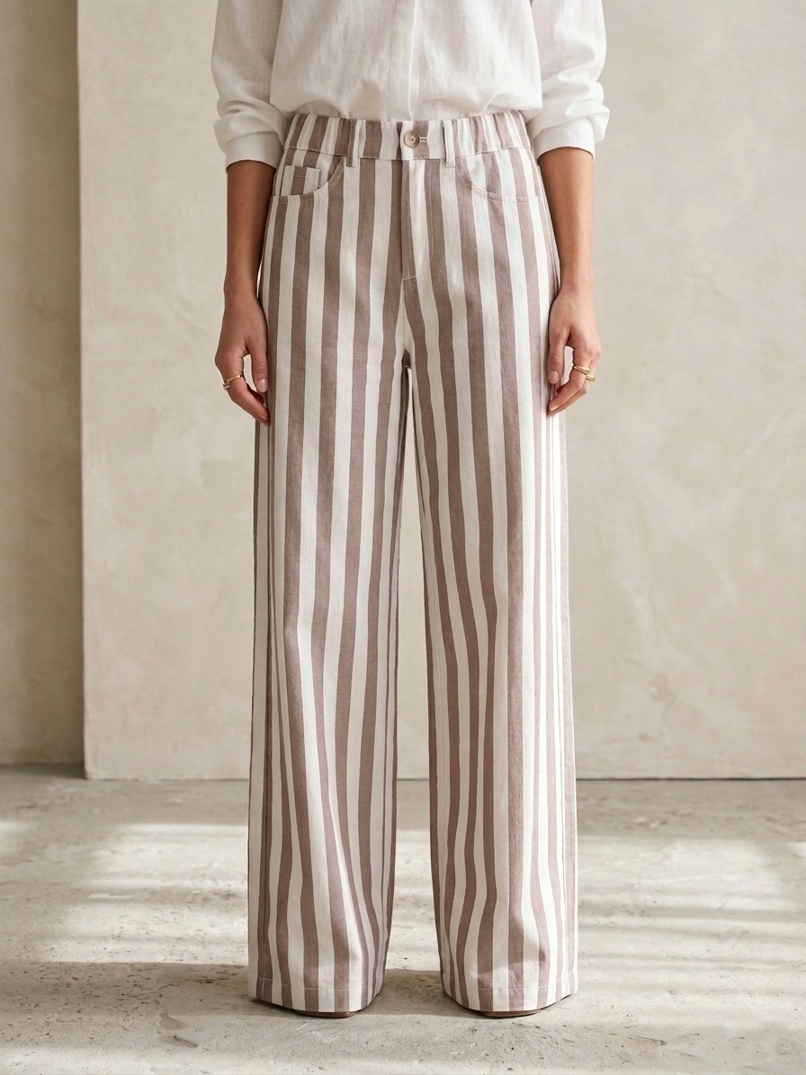 PANTALÓN RAYAS BEIGE