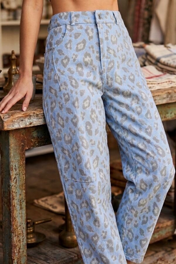 PANTALÓN LEOPARDO AZUL