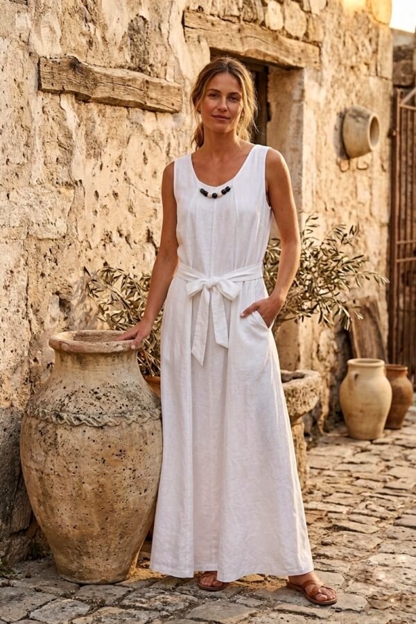 VESTIDO PIEDRAS BLANCO