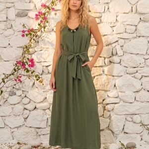 VESTIDO PIEDRAS VERDE