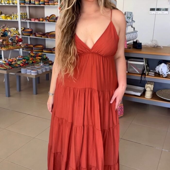 VESTIDO MARINA TEJA
