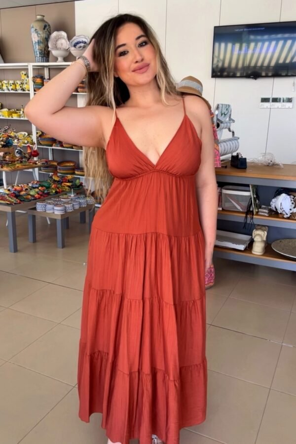 VESTIDO MARINA TEJA