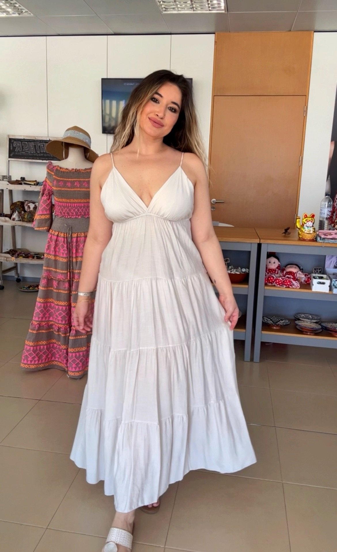 VESTIDO MARINA CRUDO