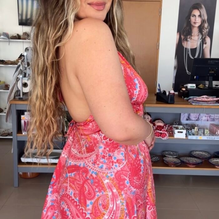VESTIDO SEDA CORTO NARANJA