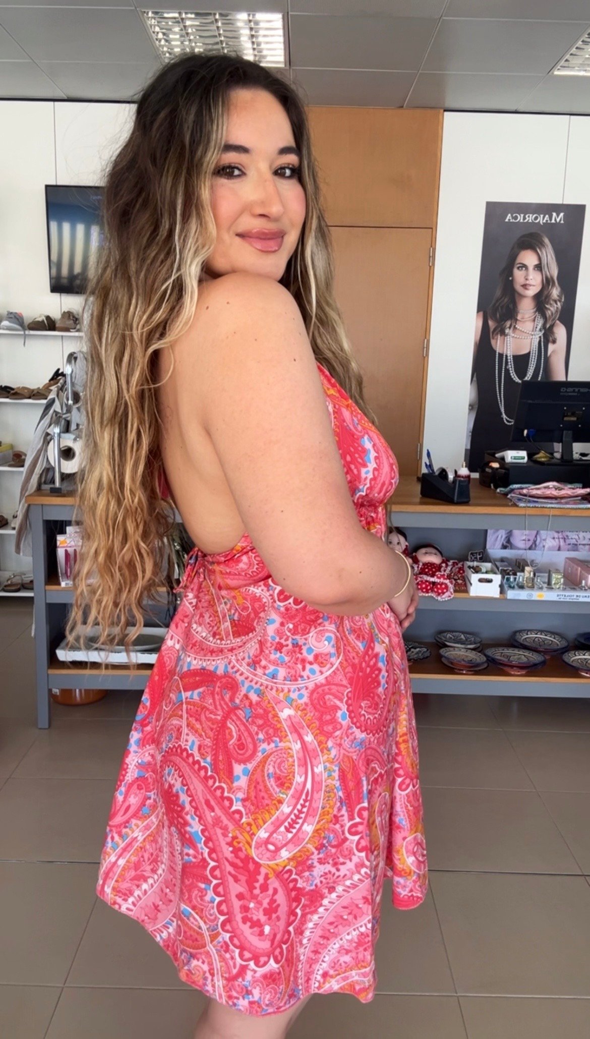 VESTIDO SEDA CORTO NARANJA