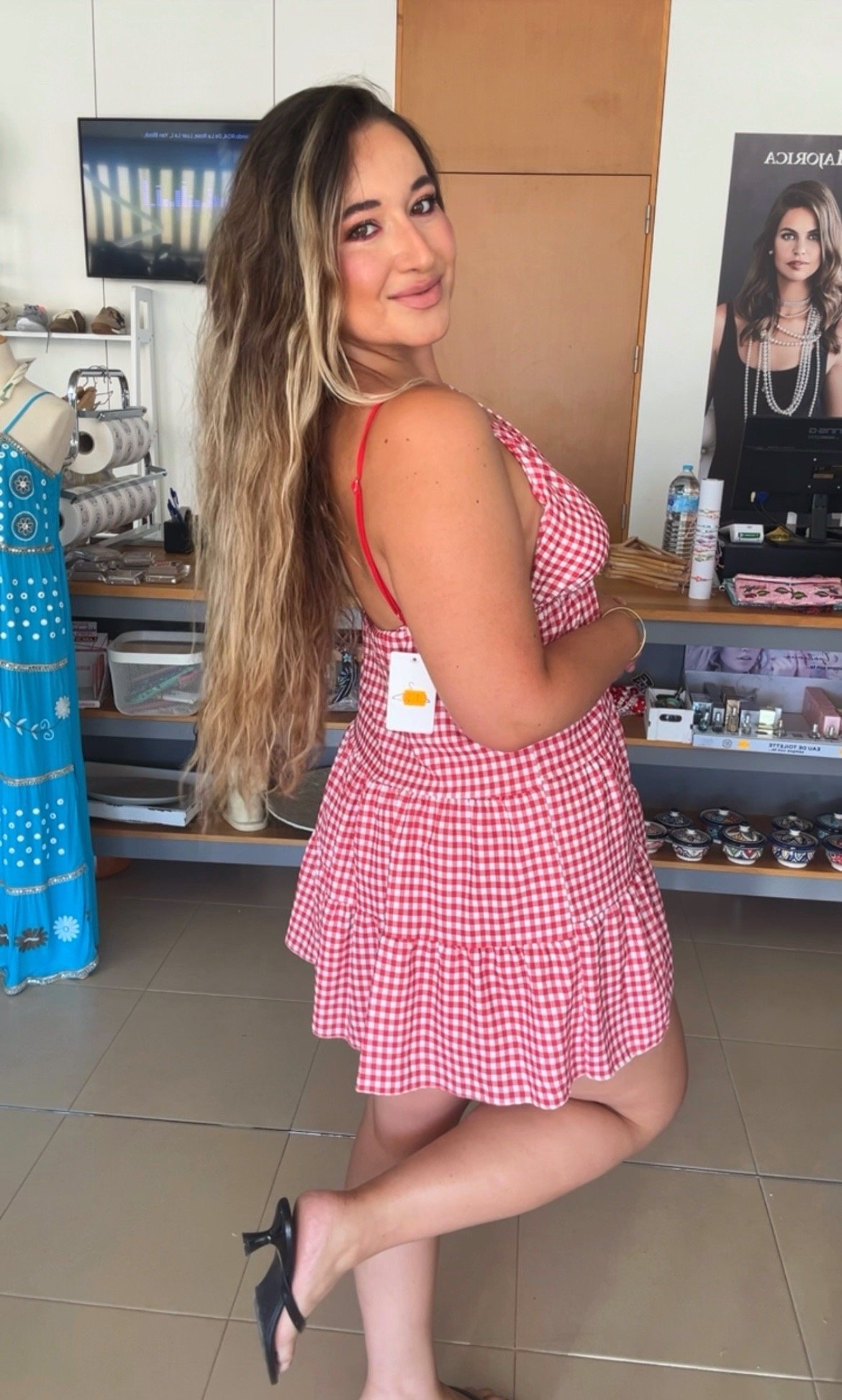 VESTIDO VICHY ROJO