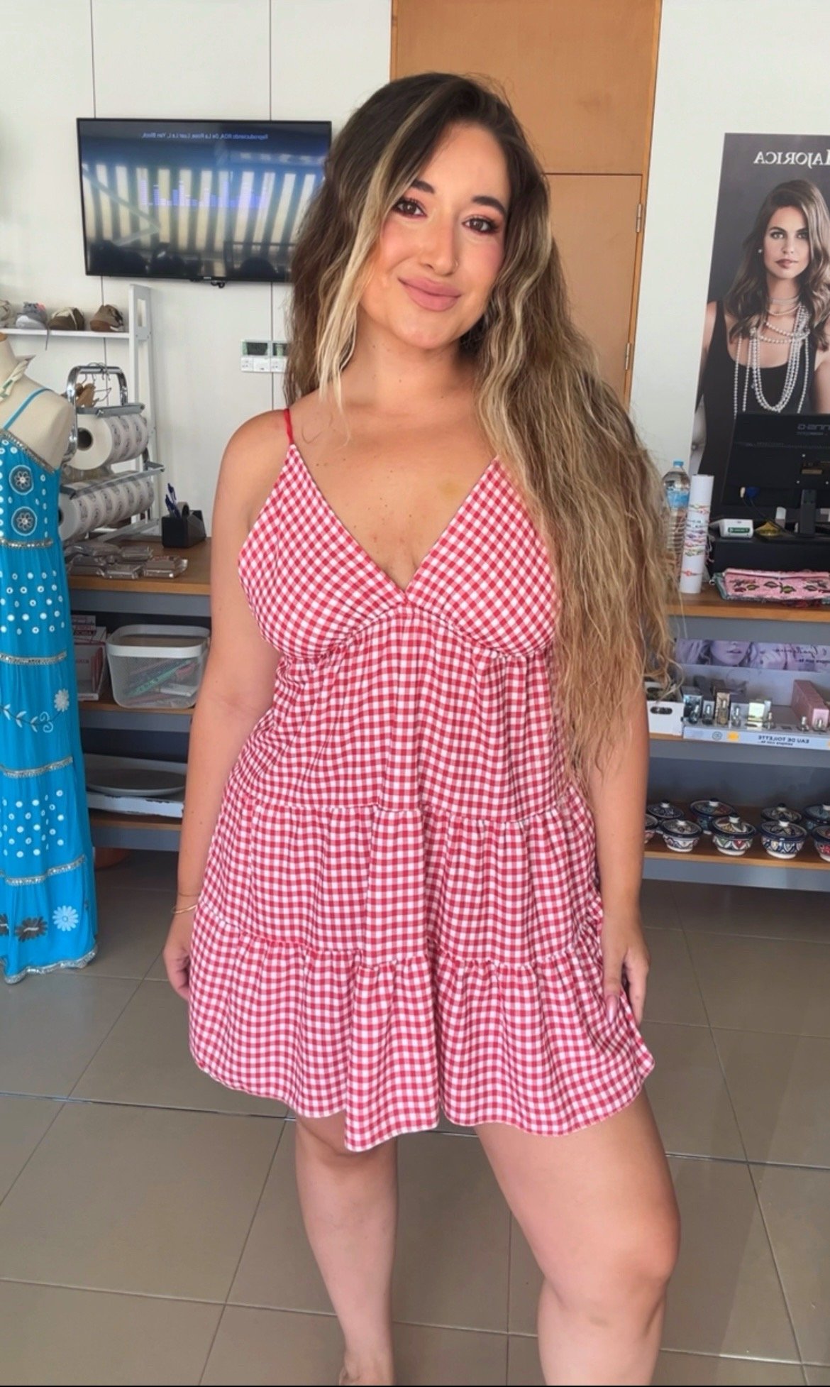 VESTIDO VICHY ROJO