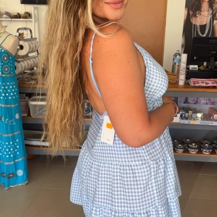 VESTIDO VICHY AZUL