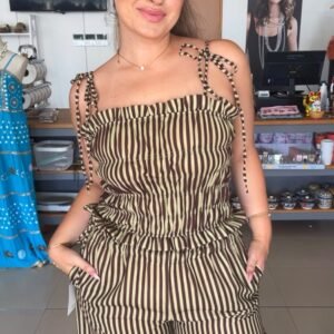 CONJUNTO COMBINADO VERDE Y MARRÓN