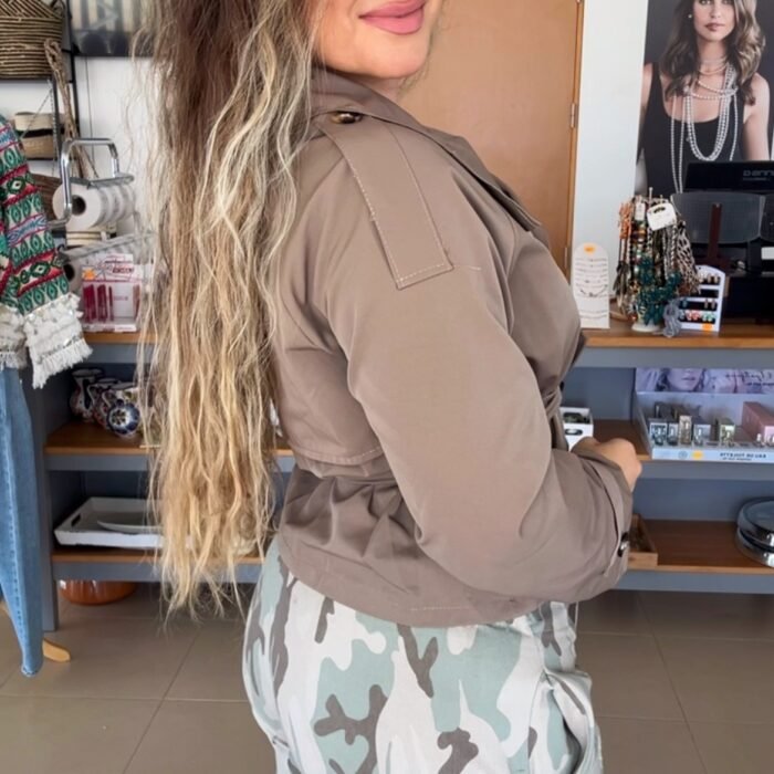 CHAQUETA GABARDINA TOPO