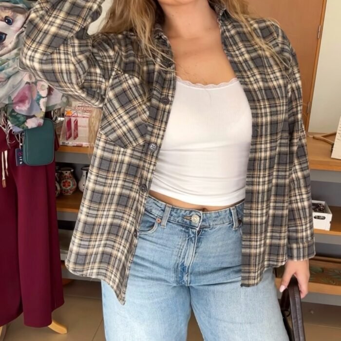 CAMISA COMBINADA GRIS